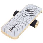 ZUKAM Balance Board Trainer, Wooden Balancing Board with Workout Guide to Exercise and Build Core Stability, Wobble Board for Skateboard, Hockey, Snowboard & Surf Training (Claw)