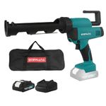 ONEMANA Cordless Caulking Gun 20V Auto Retract Dripless Caulk Gun with LED 300ml/10oz Silicone Gun for Filling Sealing 6 Adjustable Speed Electric Caulking Gun Kit with Battery and Charger