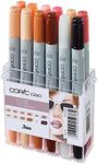 Copic Ciao Coloured Marker Pen - Set of 12 Portrait, For Art & Crafts, Colouring, Graphics, Highlighter, Design, Anime, Professional & Beginners, Art Supplies & Colouring Books