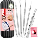 Cbiumpro Blackhead Remover Tools, Pimple Popper Tool Kit, Blackhead Extractor Tool, Zit Popper Tool, Professional Pimple Extractor Tool for Acne, Whitehead, Comedone, Zit on Nose - with Travel Case