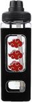 Naruto Akatsuki Clouds 24 Oz Black Square Plastic Water Bottle