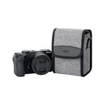 KIWIFOTOS Camera Bag with Strap, Camera Carrying Case for Fujifilm Fuji X100VI X100V X100F Sony A6700 A6600 A6000 A6100 Ricoh GR III Canon EOS M5+EF Compact Camera Bags Gray