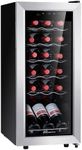 Kalamera KRC-18SS Freestanding Wine Cellars, Black