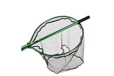 Snowbee Fly Game Fishing Net, Green - Lightweight Aluminium Fly Fishing Net, Simple 'Flick And Twist' Folding Landing Net, Perfect For Trout & Pike Fishing, One Size