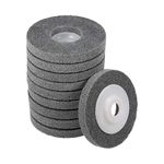 uxcell 10 Pcs 4 Inch Nylon Fiber Polishing Wheel Sanding Buffing 5/8 Inch Hole Abrasive Wheels for Angle Grinders