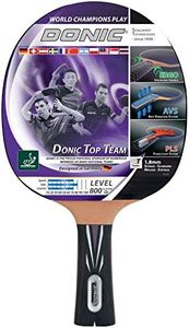 Schildkröt Donic Tischtennisschläger Top Team 800, AVS & PLS-Griff, 1,8 mm Schwamm, Vari Slick - ITTF Belag, 754198, Holz/Natur