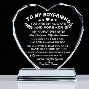 YWHL Gifts for Boyfriend from Girlfriend Romantic I Love You Gifts for Him, to My Boyfriend Crystal Keepsakes Anniversary Birthday Christmas Valentine Day Presents for Boyfriend Unique