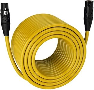 LyxPro 300 Feet XLR Microphone Cable Balanced Male to Female 3 Pin Mic Cord for Powered Speakers Audio Interface Professional Pro Audio Performance and Recording Devices - Yellow