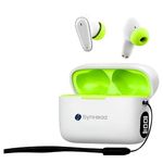 Synhead Victory Buds True Wireless in Ear Earbuds with Mic - 10mm Drivers, Touch Controls, Voice Assistant, Playback Upto 30hrs case, Dual-Mic Design, IPX5 Rating [White]