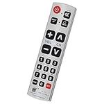 Seniors Elderly Big Button Universal Remote Control UNOCAR for Extra Large Jumbo Giant Remote, Simple Easy Basic Control and LG Samsung Sony JVC Toshiba Sharp Panasonic Technika Hitachi Polaroid TVs