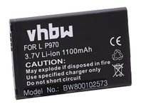 vhbw Li-Ion battery 1100mAh (3.7V) for smartphone LG Optimus D150, E400, E410, E610, E730, L1 II, L35, Net, P690, VS700 replaces BL-44JN.