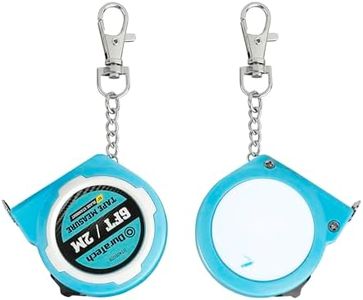 DURATECH Mini Tape Measure, 2 PCS 6FT Inch/Metric Small Tape Measure, Retractable Easy Reading Keychain Measurement Tape, Pocket Size Small Tape Measure for Engineer, Portable, ABS Protective Casing