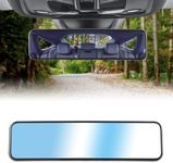 LivTee Anti Glare Rear View Mirror 11.2''(285mm), Wide Angle Panoramic Convex Curve Rearview Mirror Clip on Original Mirror to Eliminate Blind Spot and Antiglare for Cars SUV Trucks