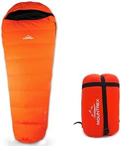 MOUNTREX® Sleeping Bag - Warm & Lightweight (1500 g) - 3-4 Seasons Outdoor Mummy Sleeping Bag (-10°C / 0°C / 10°C) - Camping, Travel, Adults - Compact Pack Size (36 x 20 cm) - Can be Connected