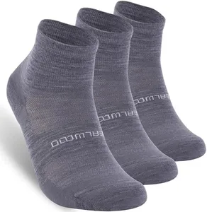 ZEAL WOOD Low Cut Wool Socks For Womem Men Merino Wool Socks Anti Blister No Show Running Socks Sports Moisture Control Summer Mens Ankle Wool Socks For Women Athletic Cycling Hiking Socks Men Women
