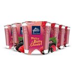 Glade Jar Candle, Scented Candle Infused with Essential Oils, Up to 42 Hour Burn Time, Merry Berry Cheers, Pack of 6 (6 x 129g)