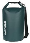 MARCHWAY Floating Waterproof Dry Bag 5L/10L/20L/30L, Roll Top Dry Sack for Kayaking, Rafting, Boating, Swimming, Camping, Hiking, Beach, Fishing, Hunting (Blackish Green, 20L)