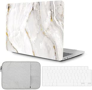 Laptop Cover Compatible with M2 MacBook Air 13.6 inch Case Model A2681 2022 Release with Retina Display, Plastic Hard Shell Cover & Keyboard Skin & Sleeve Case for MacBook Air 2022, White Marble