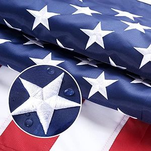 VICDRIA American Flags for Outside 30x60, US Flag Outdoor, Embroidered Stars, Brass Grommets