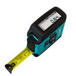 ACPOTEL 2-in-1 Digital Tape Measure - LCD Display 16Ft Tape Measure, USB Rechargeable Instant Data Display Tape Measure, 20 Groups Historical Memory for Accurate Measuring