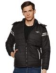 Qube By Fort Collins Men's Nylon Solid Short Length Jacket (87171Az_Black_M_Black_Medium)