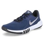 Nike Men's Flex Control Tr4 Cross Trainer, Midnight Navy/Metallic Silver-black-white, 11 Regular US