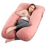 Wndy's Dream Pregnancy Pillow for Sleeping, U Shaped Maternity Pillow, Full Body Pillow Support for Back, Hips, Legs for Pregnant Women, With Removable Cover(Cocoa Pink)