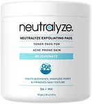 Exfoliating Acne Wipes - Maximum Strength Acne Pads for Face & Back - Medical Grade 2% Mandelic Acid & Salicylic Acid Pads - Acne Cleansing Pads - Toner Pads for Acne Prone Skin (100 Acne Face Wipes)