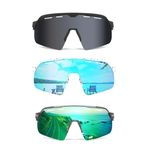 INMKALI Cycling Glasses, Baseball Sunglasses Anti-impact Running Sunglaases Clear Vision lentes de sol hombre Sports Revo Sunglasses