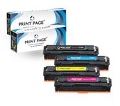 Print Page 410A Toner Cartridge Compatible for HP CF410A, CF411A, CF412A, CF413A for Color LJ MFP M477fdw, M477fnw, M452dn, M452dw, M452nw, M377dw (410A - 4 Color)