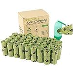 PET4PET Dog Poo Bags, 525 Poo Bags for Dog Waste include 1 Adjustable Dispenser,35 Rolls Thick Biodegradable Dog Poop Waste Bag Rolls, Cardboard Core, 100% Leak Proof and Strong, (Green)