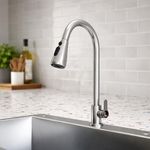 Lorazzo Creo™ Pull-Down Kitchen Faucet SS304 | Kitchen Sink Tap Faucet - Hot and Cold with 360° Swivel, Dual Spray Modes | Deck Mount Kitchen Tap for Home Sink | 10-Year Lorazzo Limited Warranty