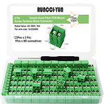 RUNCCI-YUN 120pcs Universal PCB Board Kit 2 Pin Screw Terminal Block for PCB 300V 10A 5mm Pitch（green）