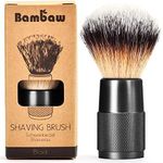 Synthetic Shaving Brush Black | Best Ingrown Hair Treatment | Wet Shaving Brush Shave Brush| Shaving Brush Metal Handle | Your Razor Bump Treatment | Bambaw