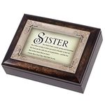 Cottage Garden The Perfect Sister Burlwood Jewelry Music Box Plays Amazing Grace