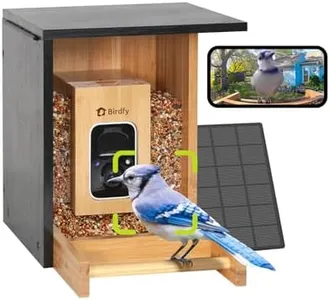 Birdfy AI Smart Bird Feeder with Camera, High-End Bamboo, Mini in Size, Solar Powered, Permanent AI Identifies 6000+ Bird Species with Motion Detection, Ideal Gift Present