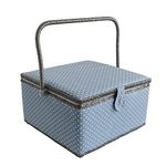 Korbond Sewing Basket - Extra Large - Tiny Dots Design - 18cm x 36cm x 34cm