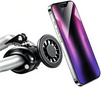 LZECJ Magnetic Phone Holder [Strong Magnets] – Clamp for Stroller, Shopping Cart, Golf Cart, Bike, Motorcycle, Scooter, ATV, Boat, Spin Bike, Treadmill & Handlebar – Universal for iPhone & Cell Phone