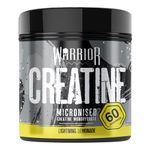 Warrior Creatine Monohydrate Powder 300g – Micronised – Proven to Improve Physical Performance and Recovery, 5g Servings (Lightning Lemonade)