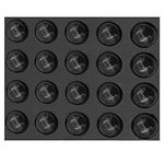 20 Pcs Rubber Feet Pads Self Adhesive Isolation Feet Speakers Foot Shock Absorption Vibration Anti-shock Self-adhesive Pad for Speakers Electronics Table Tops Laptop and Drawers Black