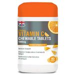 Vitamin C 1000mg Chewable by Club Vits - 90 Tablets - Supports Immune Health and Helps Fight Colds - Helps Reduce Tiredness and Fatigue