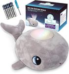 Cacchino’s Ben Baby Sleep Aid Soother with Musical Baby Night Light Star Projector with Nursery Rhymes, Heartbeat, Soothing Sounds (No Cry Sensor/White Noise) A Soft Plush Whale is an Ideal Baby Gift.