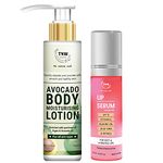 TNW-The Natural wash Lip Serum and Avocado Body Moisturizing Lotion for Moisturized Lips and Skin | Chemical-Free Lips and Skin Care Products | Formulated with Natural Ingredients