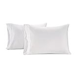 LANE LINEN 100% Cotton Pillowcases, King Size Pillow Cases 2, Fits King Size Pillows, Premium 450 Thread Count Sateen King Size Pillow Cases, Soft & Breathable King Pillow Covers - White Pillowcases