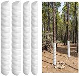 Watayo 4 Pcs Tree Trunk Protector- 2 Size Tree Wraps to Protect Bark- Plastic Spiral Tree Guard- Tree Bark Protector Tube Wraps to Protect Saplings Plants from Deer Rabbit Cats Rodents Mowers