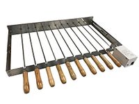 SunshineBBQs BBQ Grill Top Cypriot Rotisserie Kebab Skewers & Electric 220-240v Motor