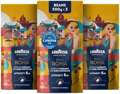 Lavazza, Tales of Italy Eternal Roma, 1.5Kg, Coffee Beans for Espresso Coffee Machines, Notes of Hazelnut&Dark Chocolate, Arabica&Robusta, Intensity 8/10, Medium Roasting, Roasted in Australia, 3x500g