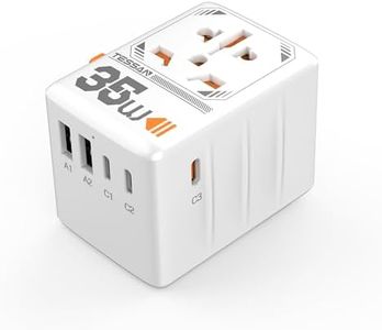 TESSAN 35W Universal Travel Adapter, International Plug Adaptor with 3 USB C and 2 USB A Charging Ports, Worldwide Power Outlet for US to European EU UK AUS Ireland(Type C/G/A/I)