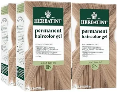 Herbatint Permanent Haircolor Gel, 8N Light Blonde, Alcohol Free, Vegan, 100% Grey Coverage - 4.56 oz (4 Pack)
