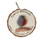 Robins Appear When Loved Ones Are Near | Pebble Art | Handmade Christmas Hanging Decoration